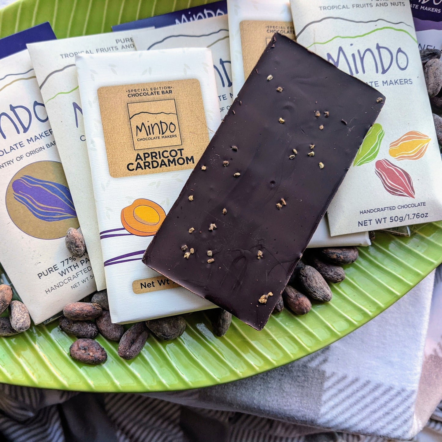 52% Milk Chocolate "Apricot Cardamom" Bar