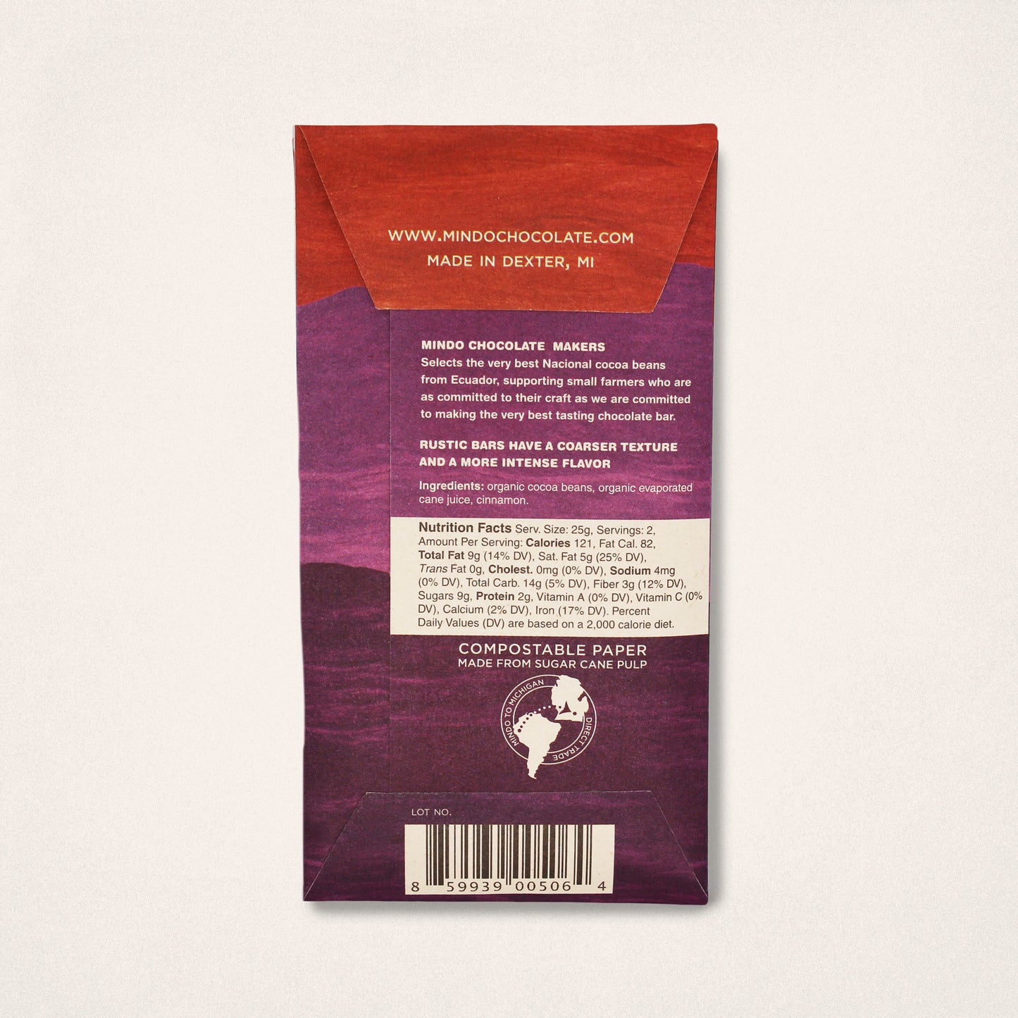 70% Chocolate "Rustic Cinnamon" Bar