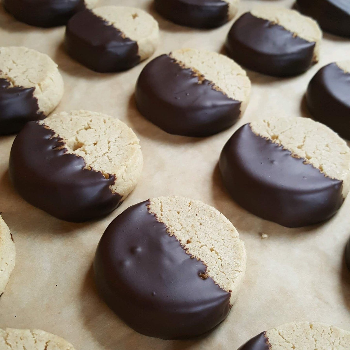 Shortbread Cookies Chocolate Dipped