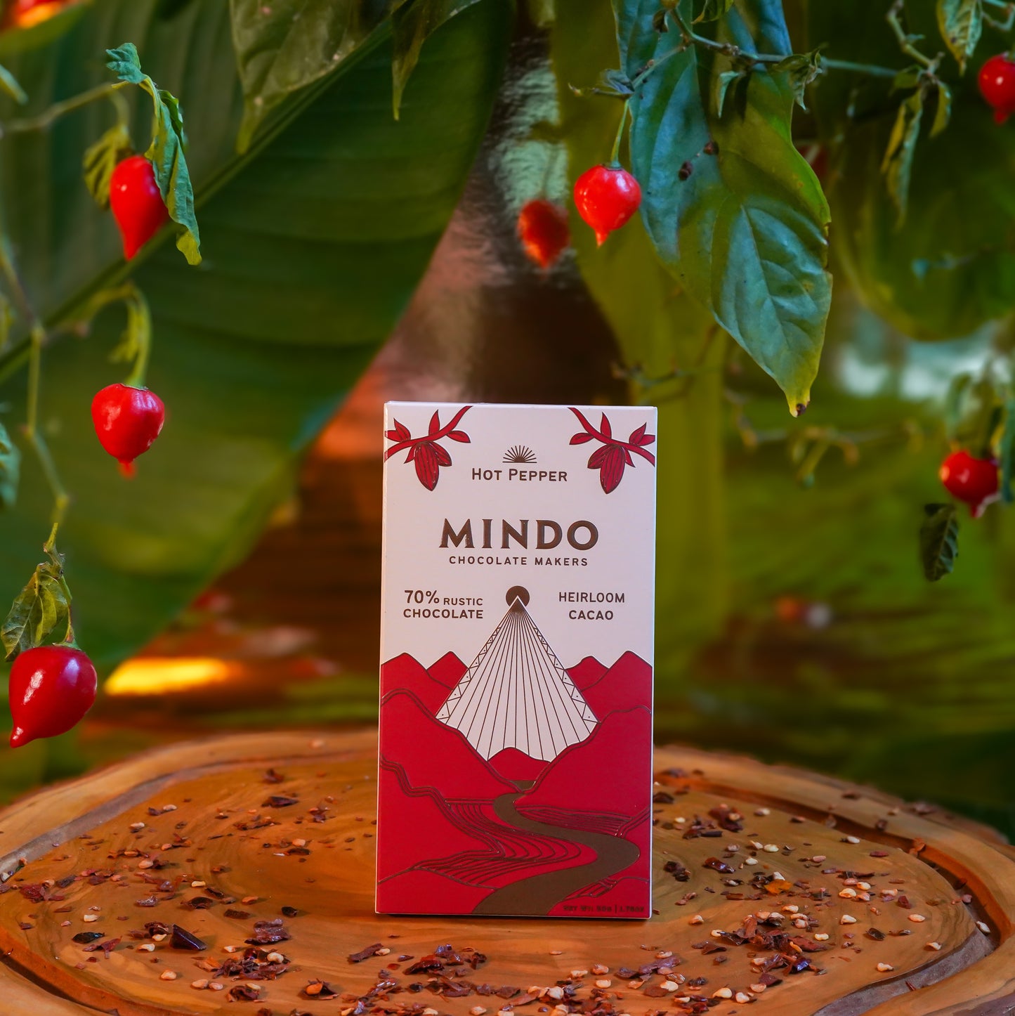 70% Chocolate "Rustic Hot Pepper" Bar