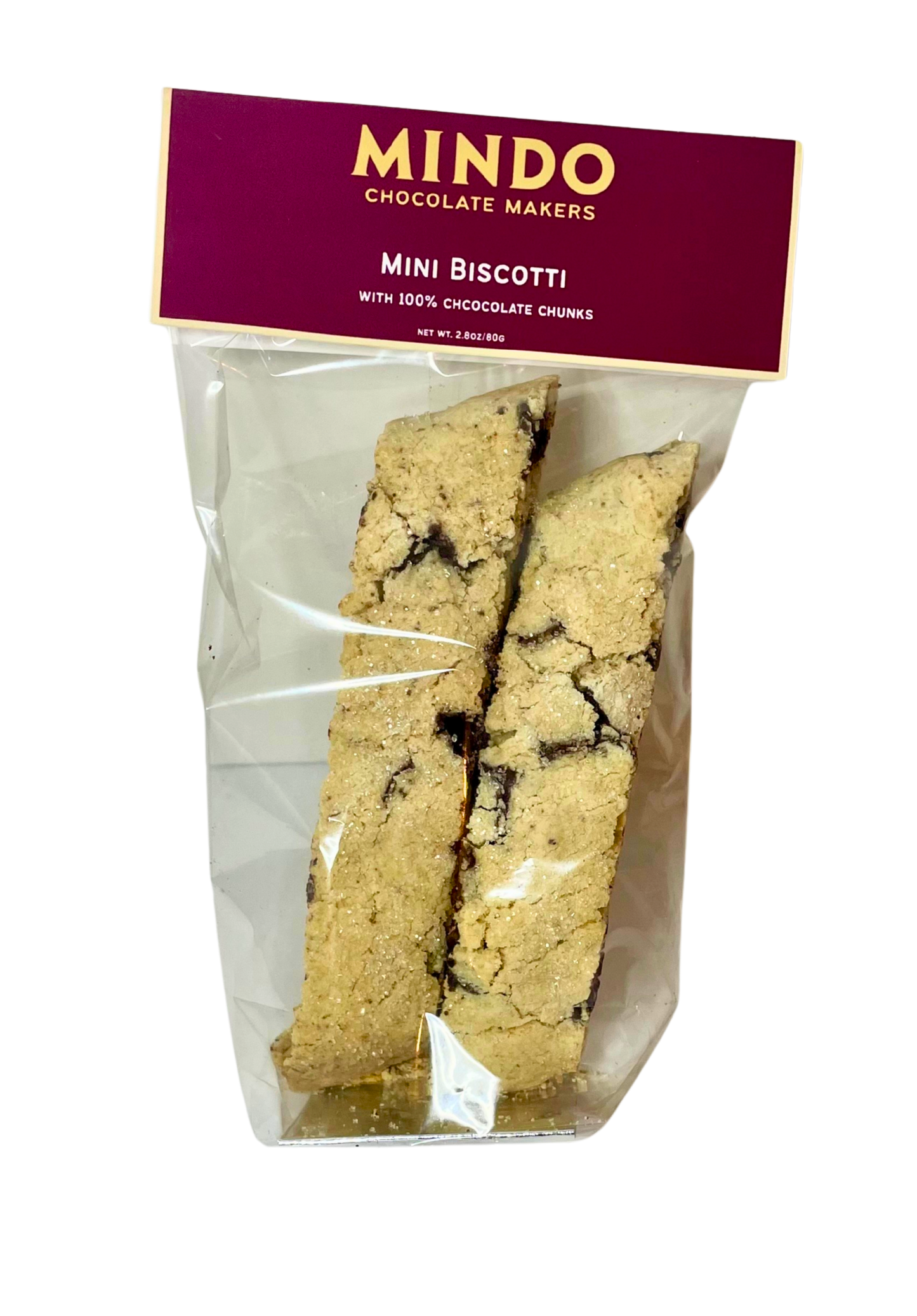 100% Chocolate Chunk Biscotti
