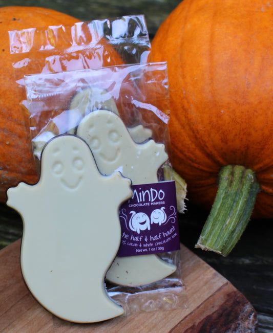 Coco the Ghost: White & Dark Chocolate Bar